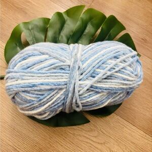 Blue and White Yarn Skein
